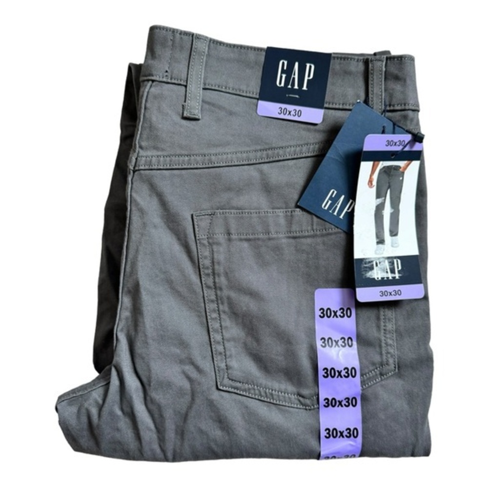 GAP Men's 30x30 Stretch Slim Fit Pants Chino Grey New‎ with Tags